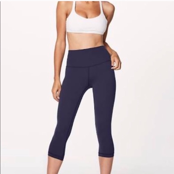 lululemon athletica Pants - LULULEMON Wunder Under Crop Leggings - Navy Blue